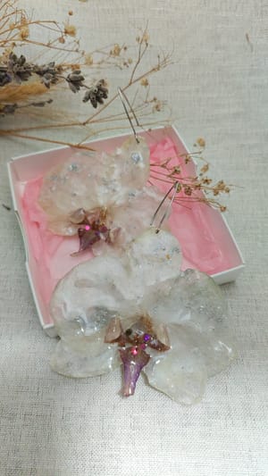 🌸 Grația Exotică: Set Bijuterii cu Orhidee Naturale (3-în-1) - Thumbnail 6